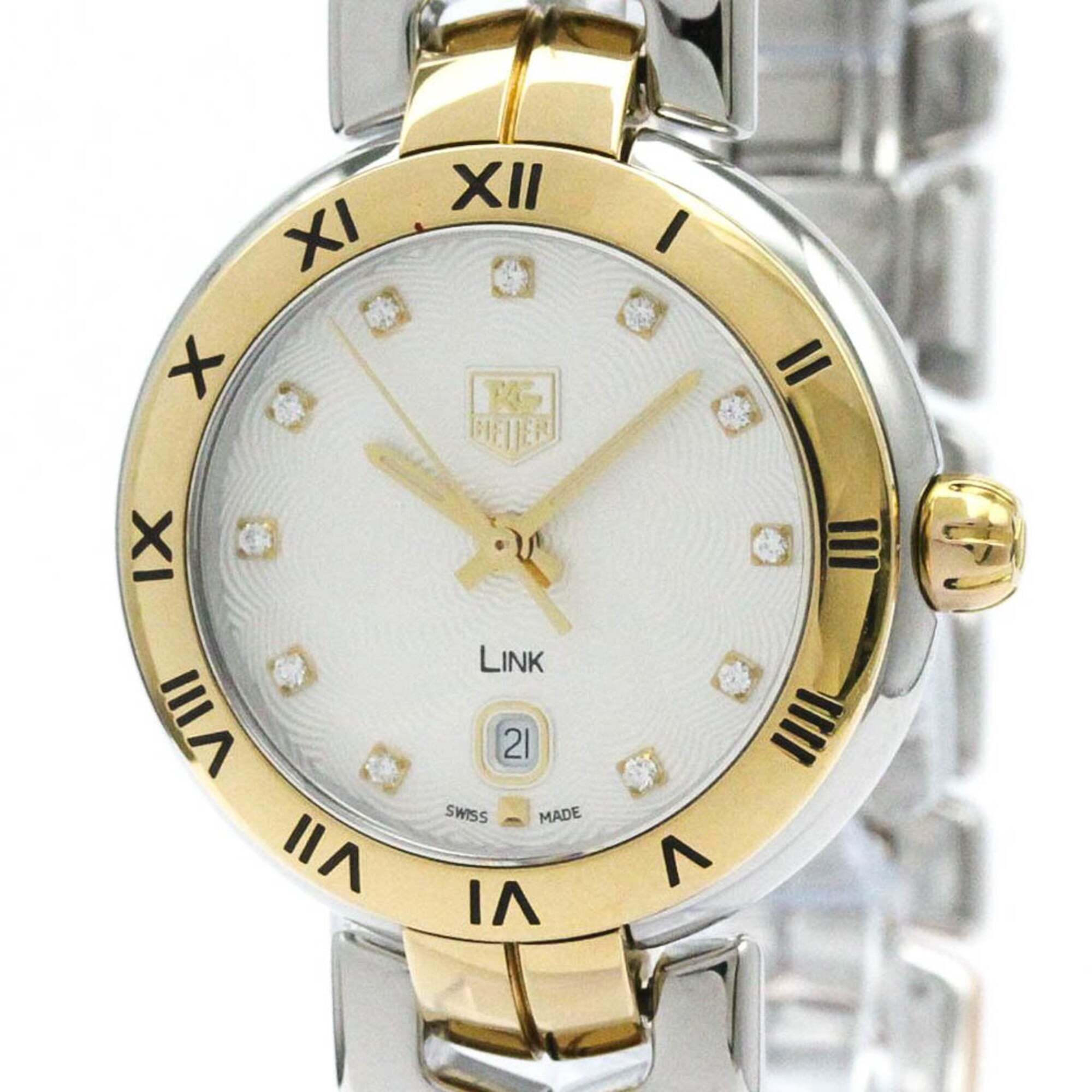 Tag Heuer Link Diamond 18k Pink Gold 18k Gold Steel Watch Wat1450 Bf580143 Tag Heuer Link Diamond 18k Pink Gold 18k Gold Steel Watch Wat1450 Bf580143